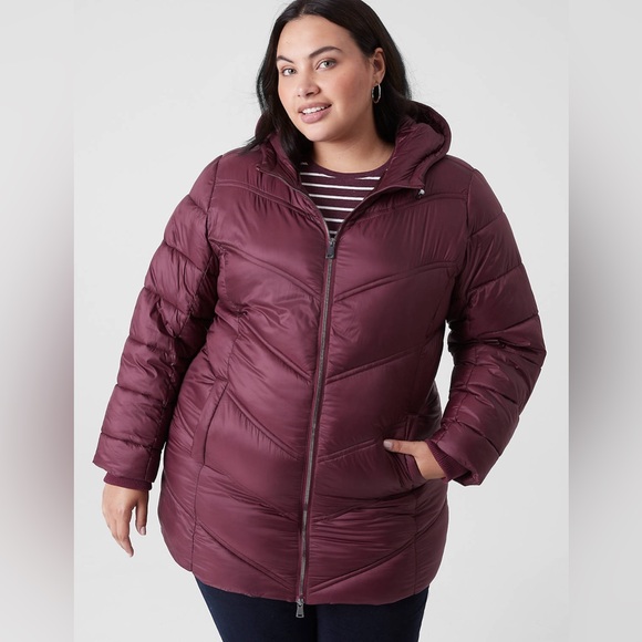 Lane Bryant Jackets & Blazers - Lane Bryant Purple Mid-Length Puffer Coat NWT 22/24